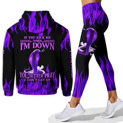 If Your Kick Me When I'm Down - Personalized Witch Hoodie and Leggings