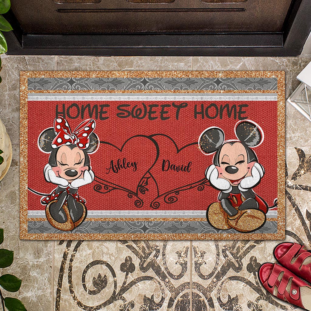 Home Sweet Home - Personalized Couple Mouse Doormat