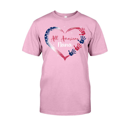 Nana's Heart - Personalized Independence Day T-shirt and Hoodie