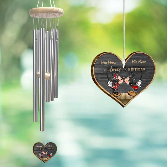 Love Is In The Air - Personalized Mouse Wind Chime
