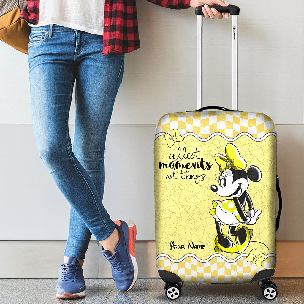Collect Moments Not Things - Personalized Mouse Luggage Cover