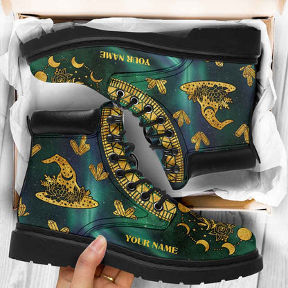 Witch Inspired - Personalized All Season Boots With Pastel Pattern