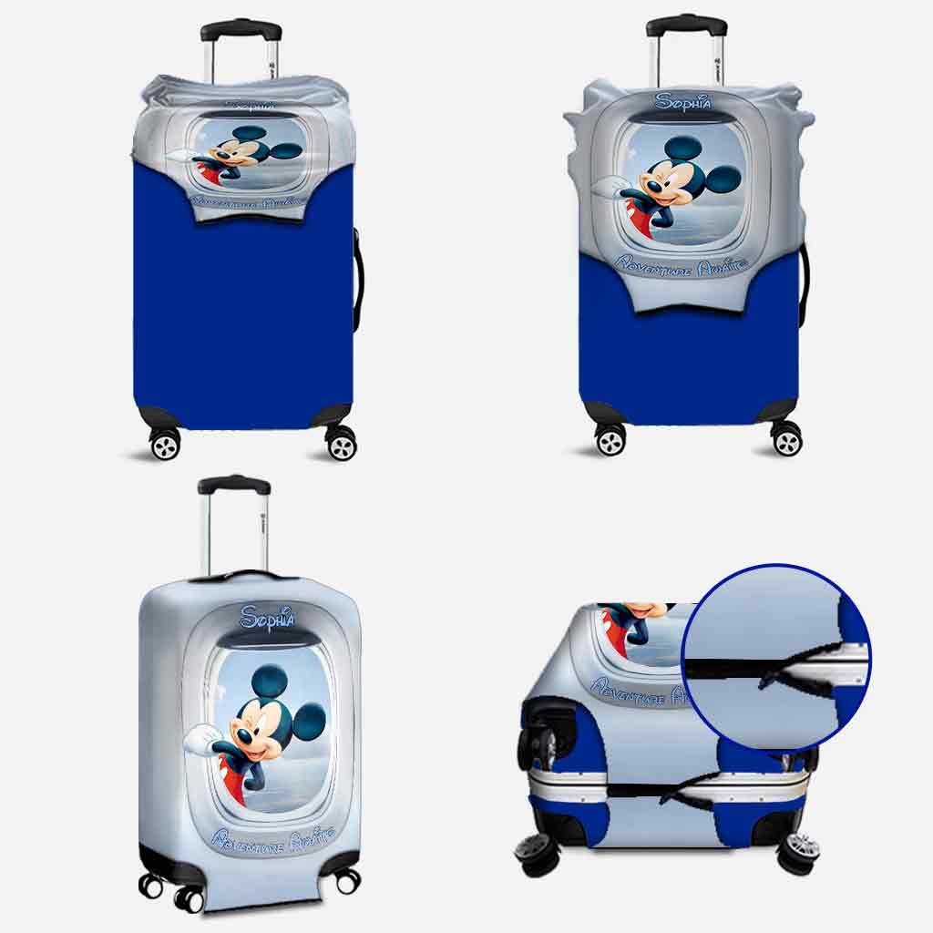 Adventure Await - Personalized Mouse Luggage Cover