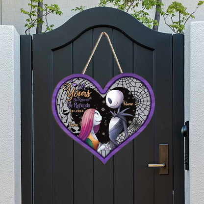 I'm Yours No Returns Or Refunds - Personalized Nightmare Wood Sign