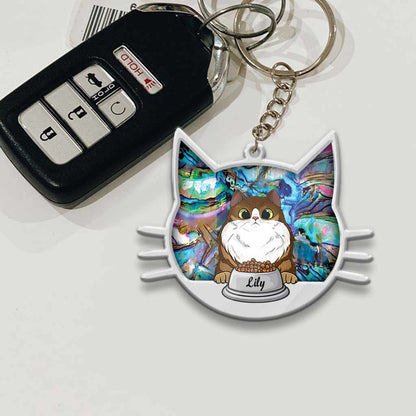 Drive Safely Cat Mommy - Personalized Cat Keychain (Printed On Both Sides)