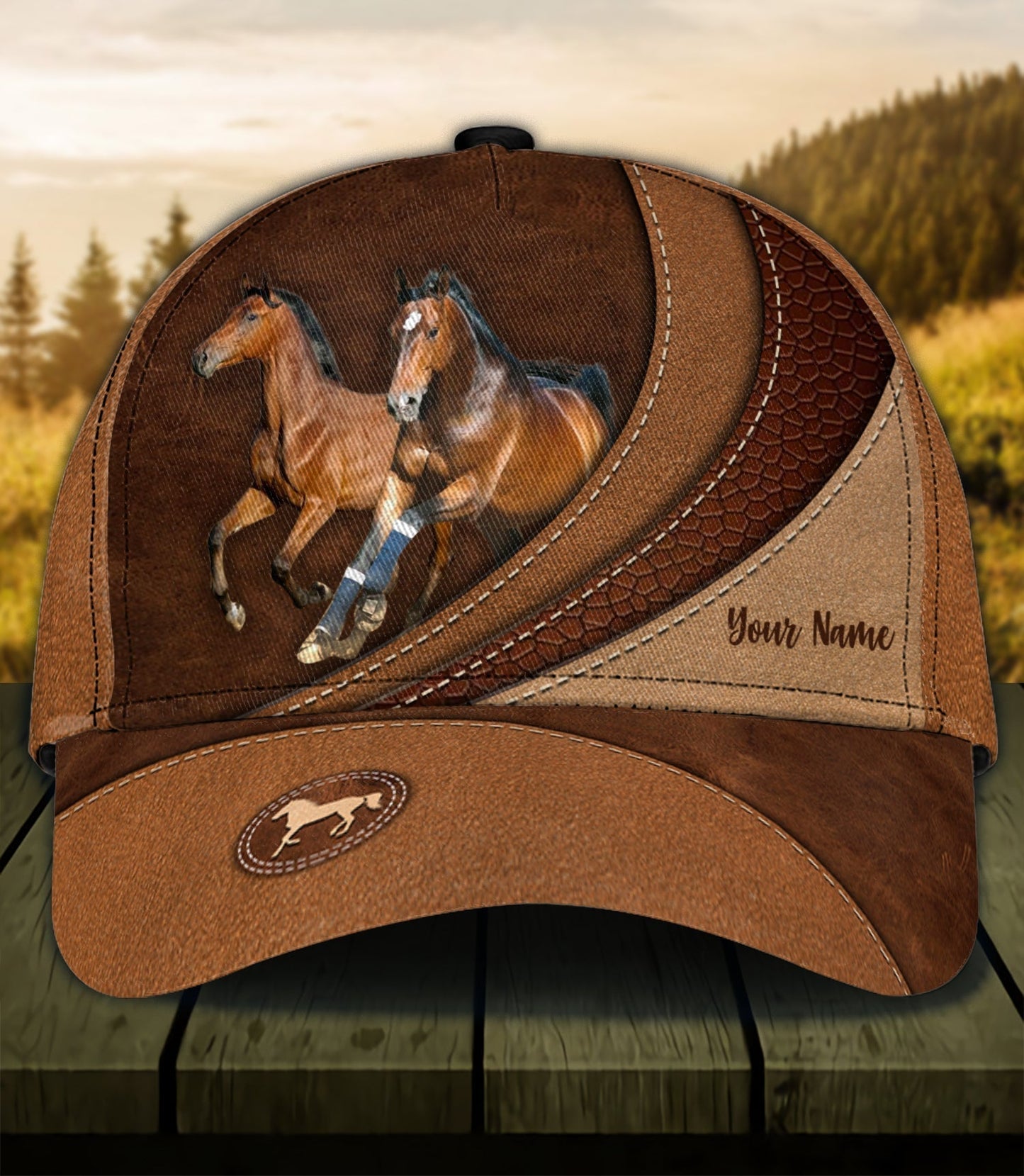 Horses Running - Personalized Horse Classic Cap 0823