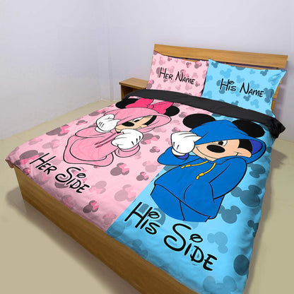 His Side Her Side - Personalized Mouse Bedding Set