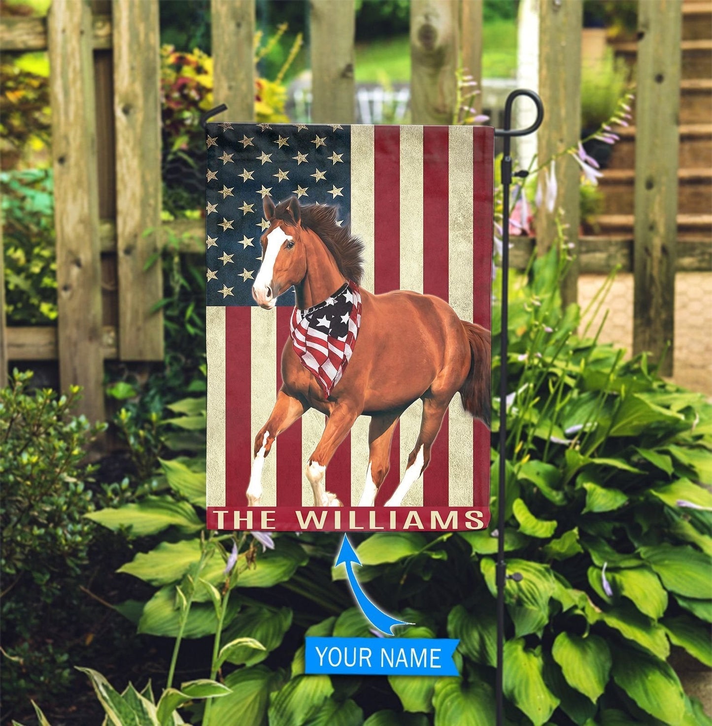 Welcome To The Farm Personalized Horse Garden Flag 0523
