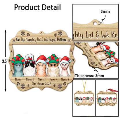 Lovely Cat Paws - Personalized Christmas Cat Ornament (Printed On Both Sides)