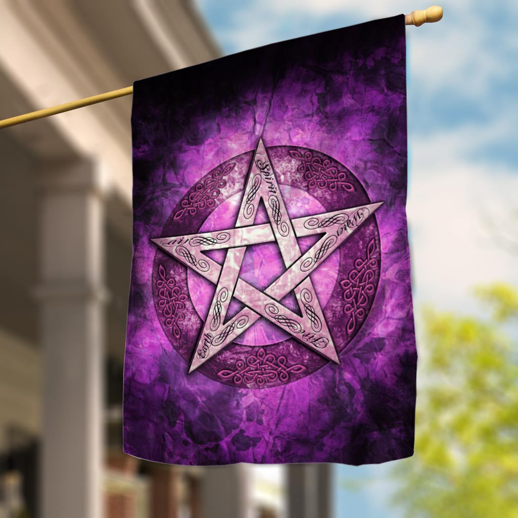 As Above So Below Pentagram Wicca - Witch House Flag 0822