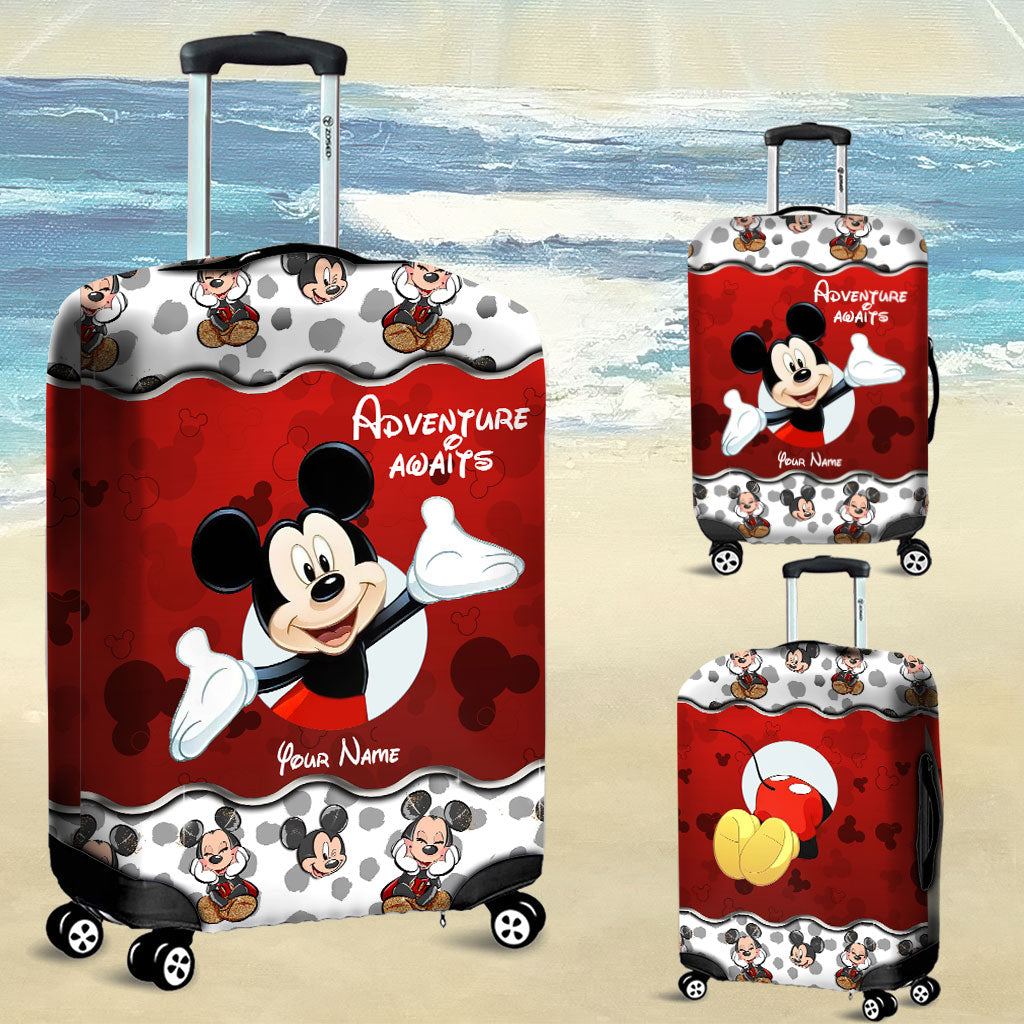 Adventure Awaits - Personalized Mouse Luggage Cover