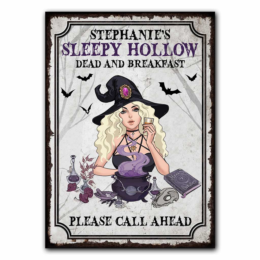 Sleepy Hollow - Personalized Witch Rectangle Metal Sign