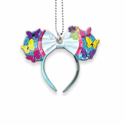 Springtime Mouse Ears - Car ornament (Printed On Both Sides)