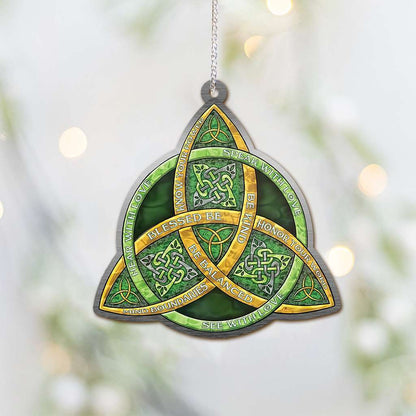 Celtic Trinity Knot Be Kind Wicca - Witch Ornament (Printed On Both Sides) 1022