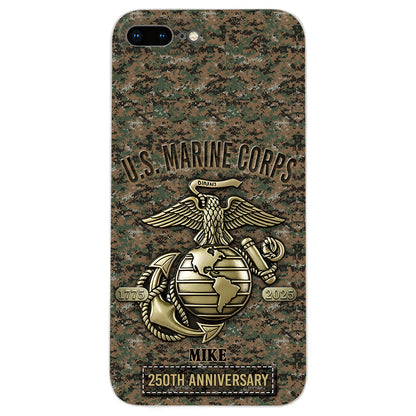 250th Anniversary - Personalized Veteran Leather Phone Case