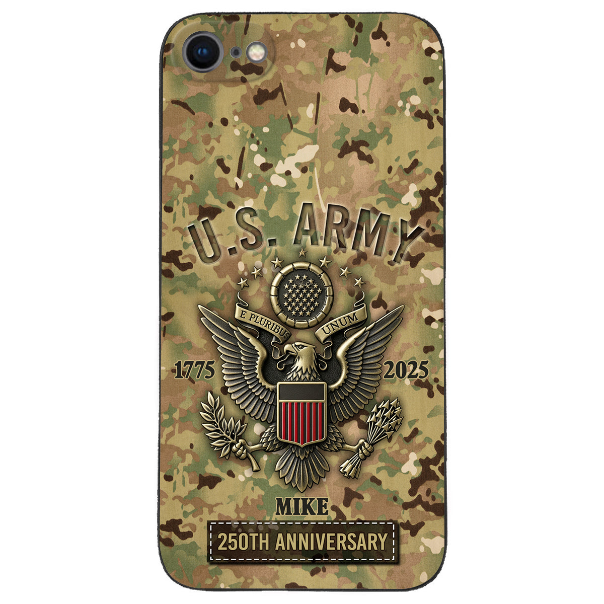 250th Anniversary - Personalized Veteran Leather Phone Case