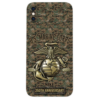 250th Anniversary - Personalized Veteran Leather Phone Case
