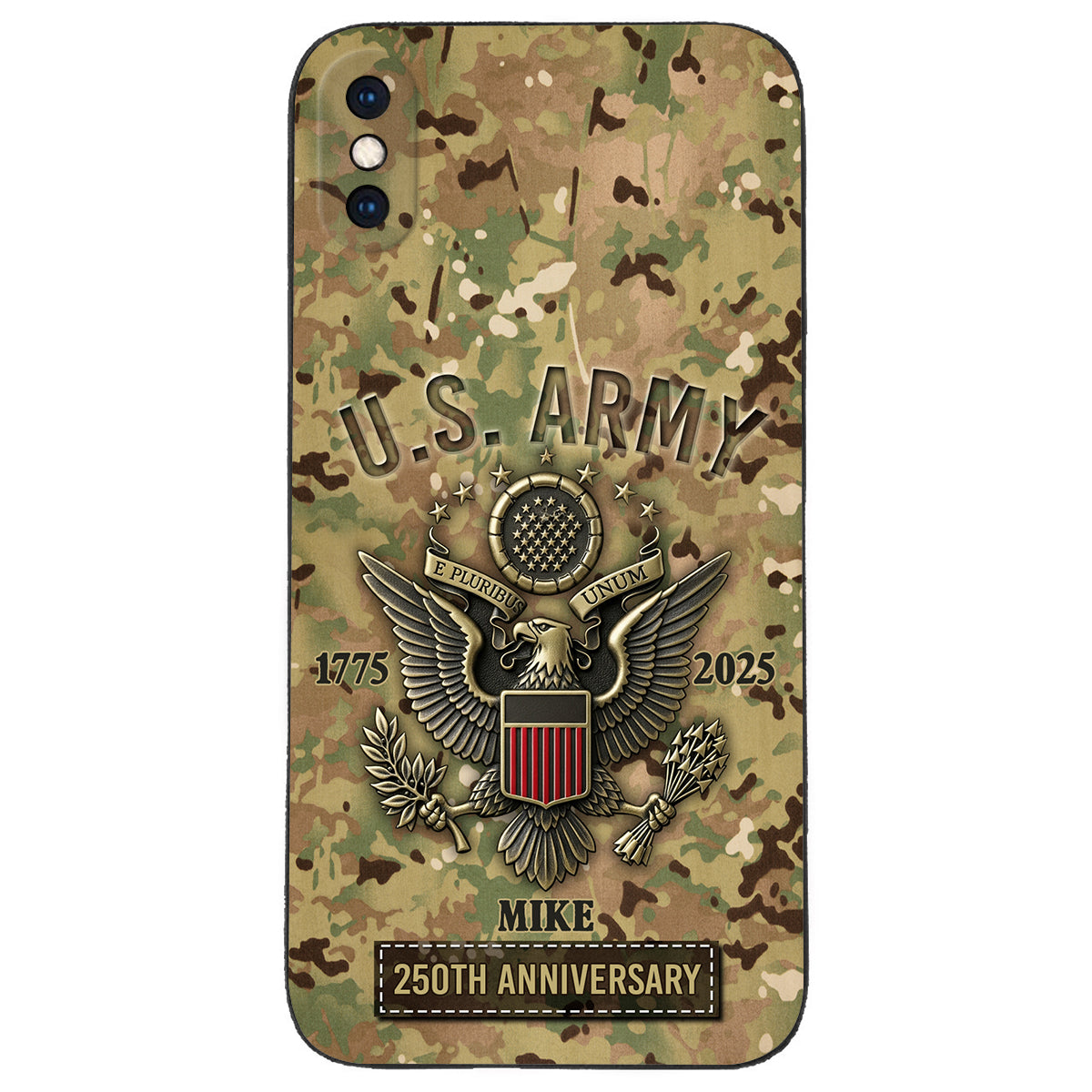 250th Anniversary - Personalized Veteran Leather Phone Case