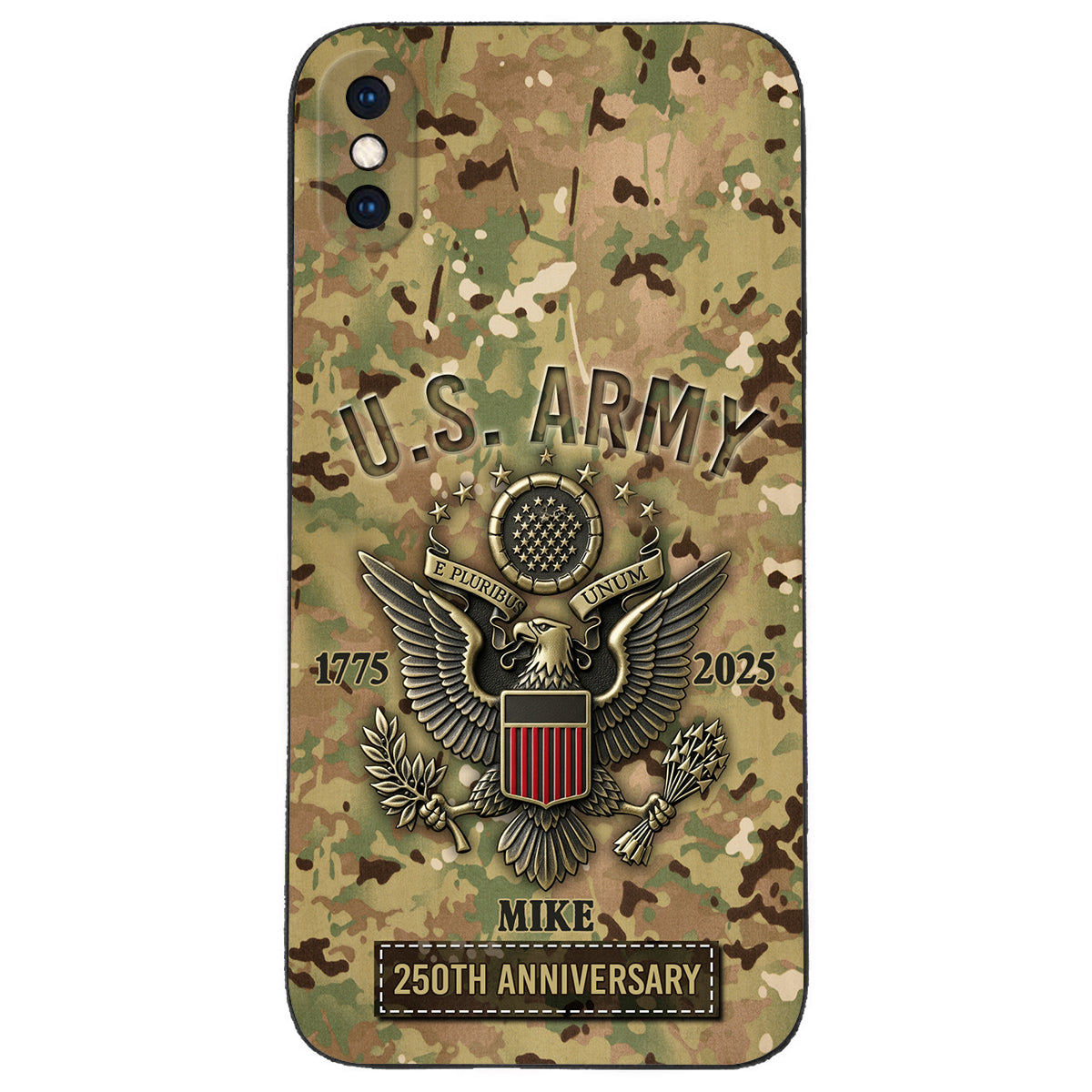 250th Anniversary - Personalized Veteran Leather Phone Case