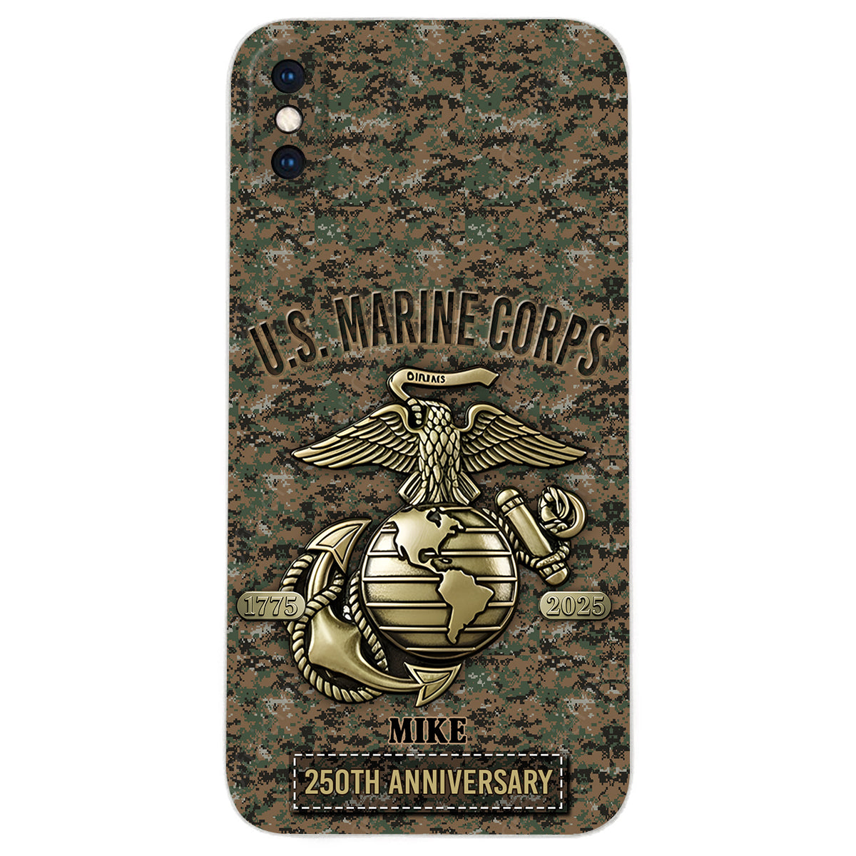 250th Anniversary - Personalized Veteran Leather Phone Case