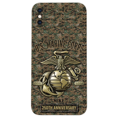 250th Anniversary - Personalized Veteran Leather Phone Case