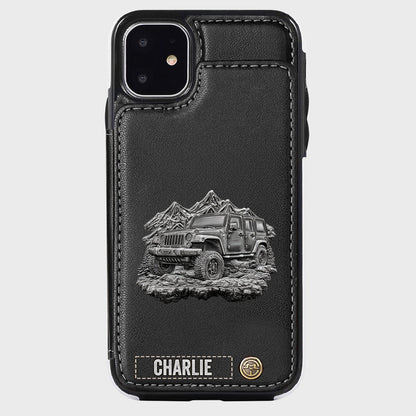 Metallic Off-Road Car - Personalized Car Wallet Phone Case
