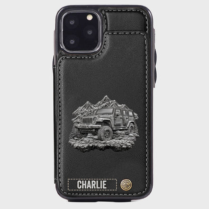 Metallic Off-Road Car - Personalized Car Wallet Phone Case