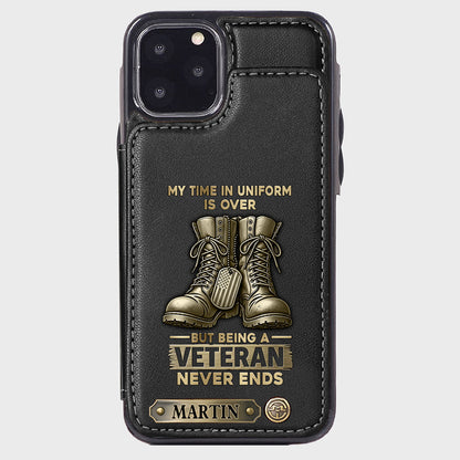 Proud Veteran - Personalized Veteran Wallet Phone Case