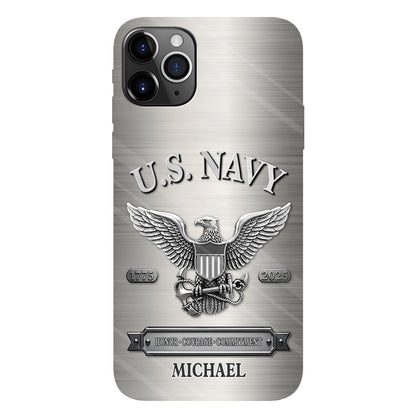 Honor, Courage, Commitment - Personalized Veteran Full Print Phone Case