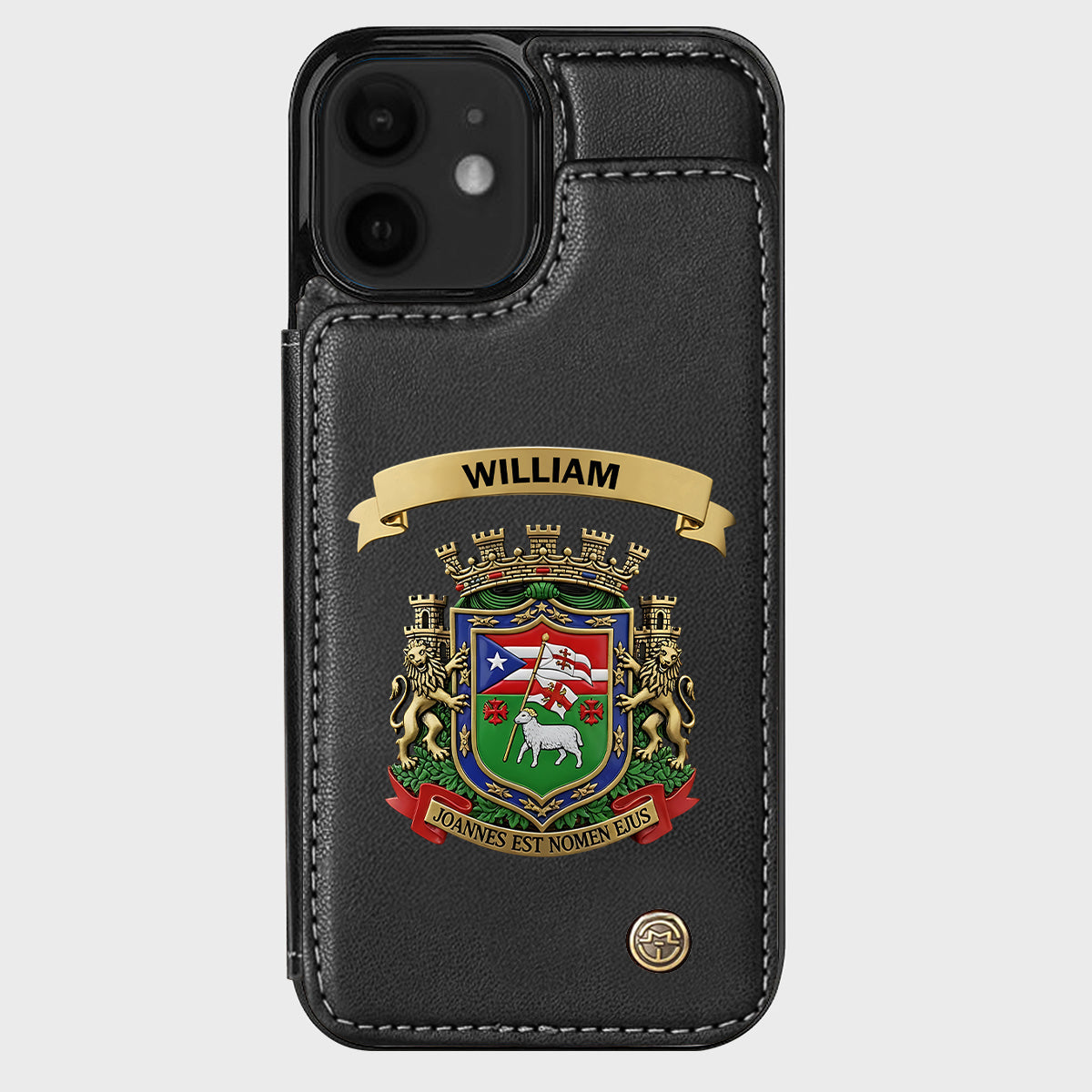 Proud Puerto Rico, Joannes Est Nomen Ejus - Personalized Expats Wallet Phone Case