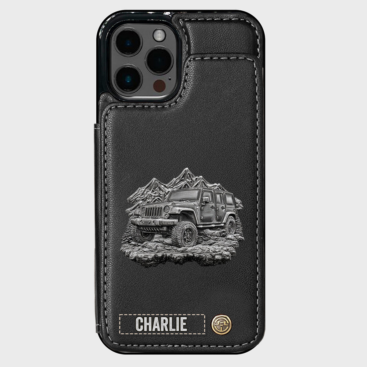 Metallic Off-Road Car - Personalized Car Wallet Phone Case