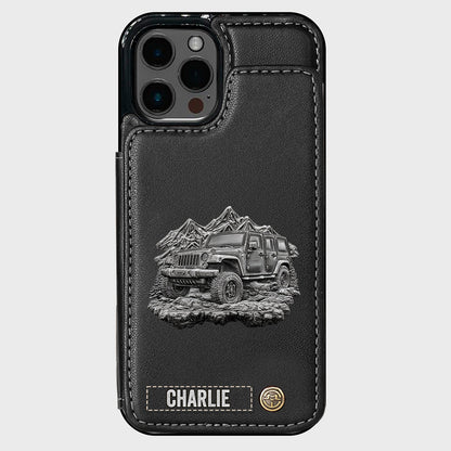 Metallic Off-Road Car - Personalized Car Wallet Phone Case