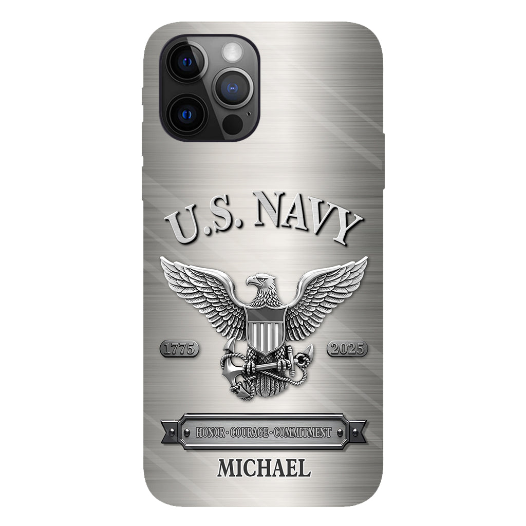 Honor, Courage, Commitment - Personalized Veteran Full Print Phone Case