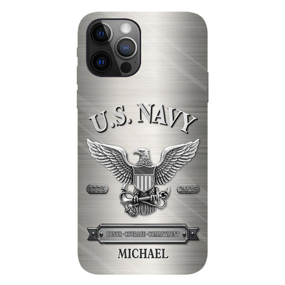 Honor, Courage, Commitment - Personalized Veteran Full Print Phone Case