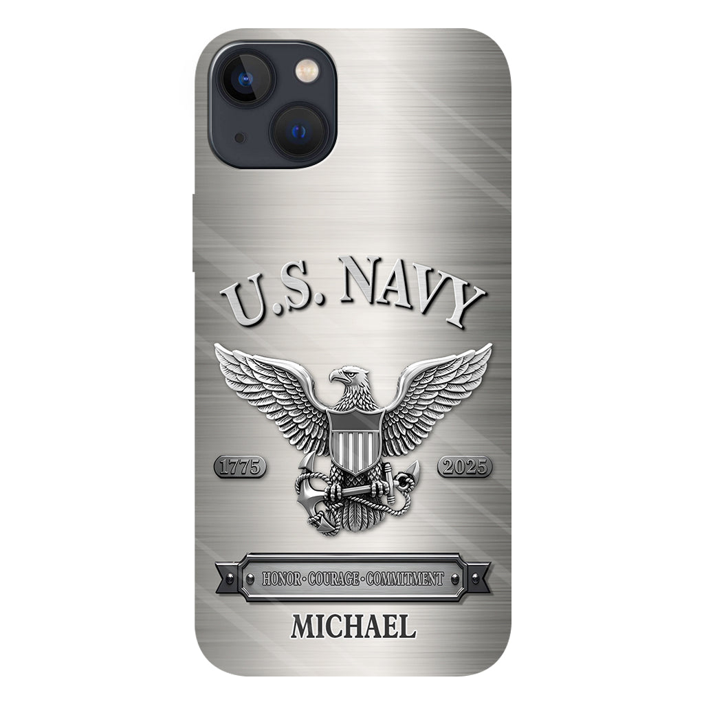 Honor, Courage, Commitment - Personalized Veteran Full Print Phone Case