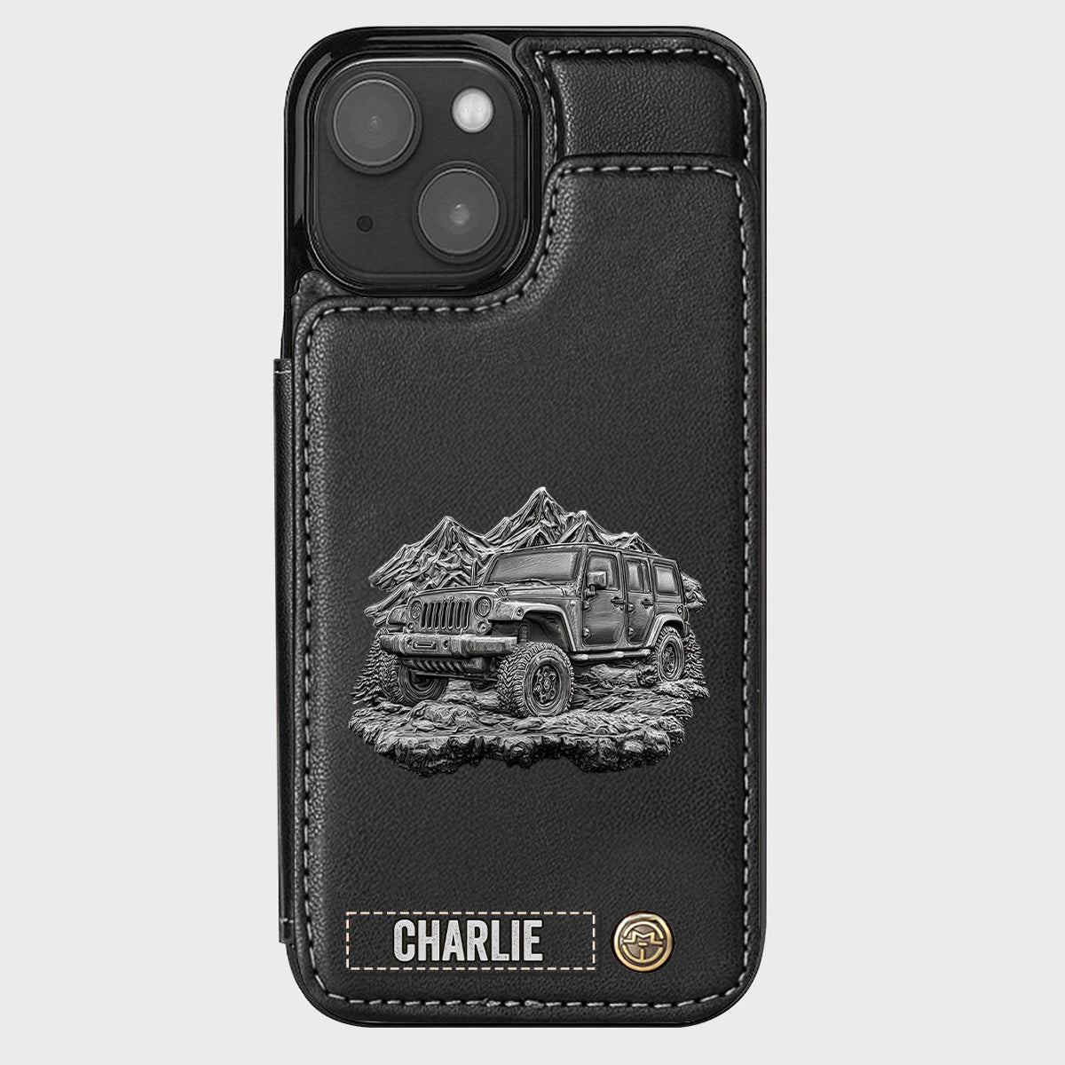 Metallic Off-Road Car - Personalized Car Wallet Phone Case