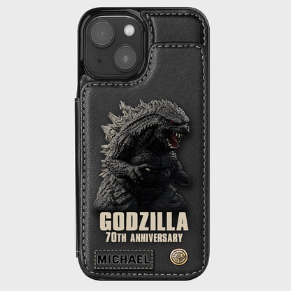 Monster 70th Anniversary Custom Name - Personalized Giant Monster Wallet Phone Case