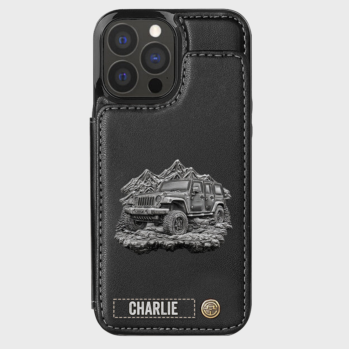 Metallic Off-Road Car - Personalized Car Wallet Phone Case