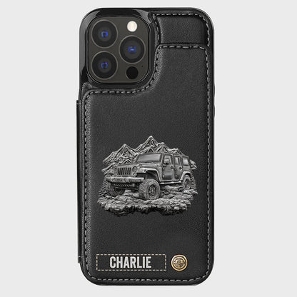 Metallic Off-Road Car - Personalized Car Wallet Phone Case