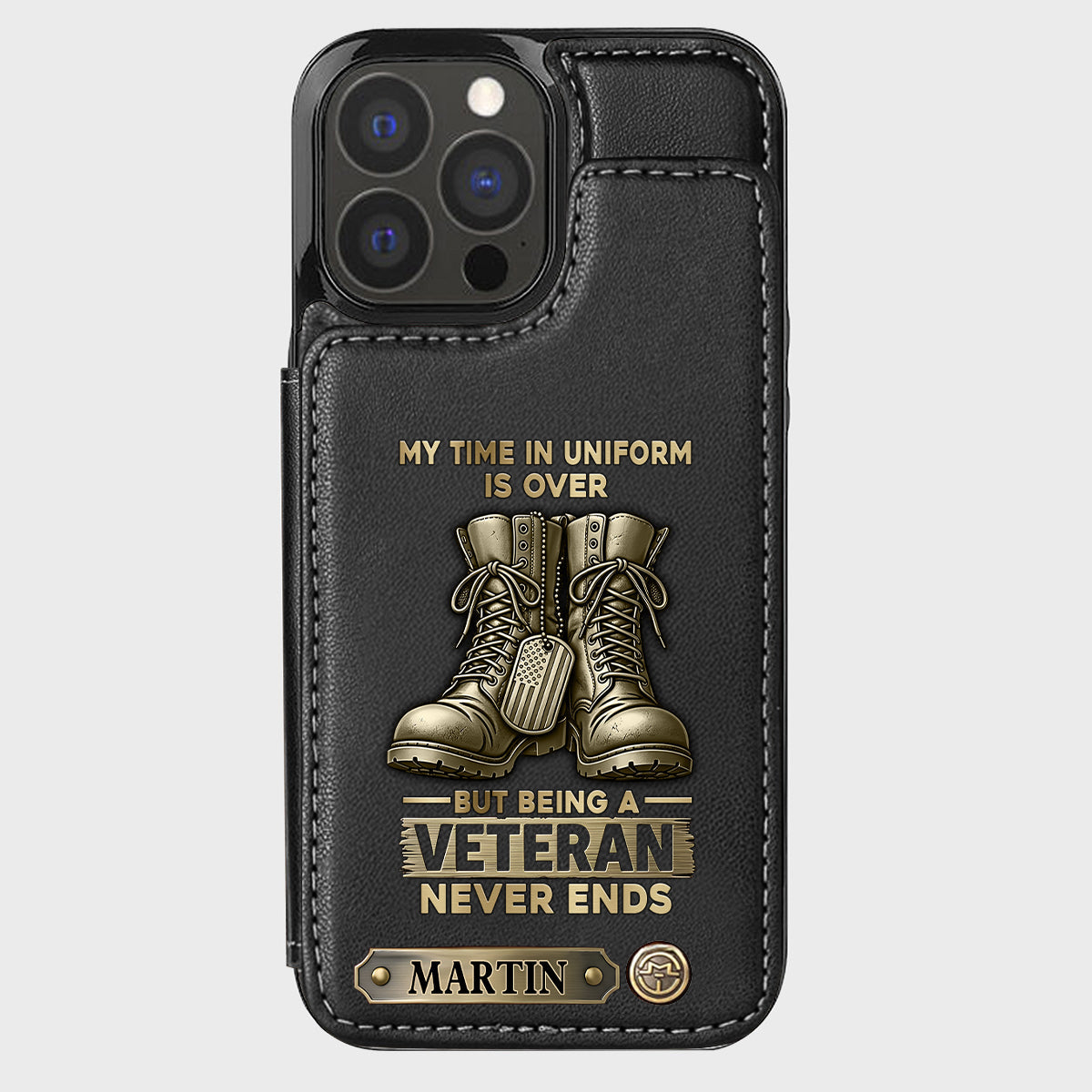 Proud Veteran - Personalized Veteran Wallet Phone Case