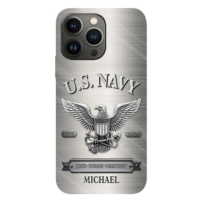 Honor, Courage, Commitment - Personalized Veteran Full Print Phone Case
