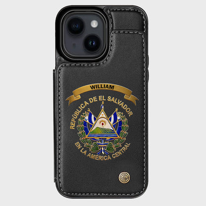 Proud El Salvador - Personalized Expats Wallet Phone Case