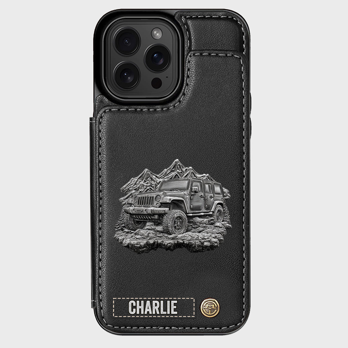 Metallic Off-Road Car - Personalized Car Wallet Phone Case