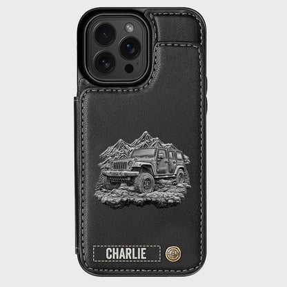 Metallic Off-Road Car - Personalized Car Wallet Phone Case