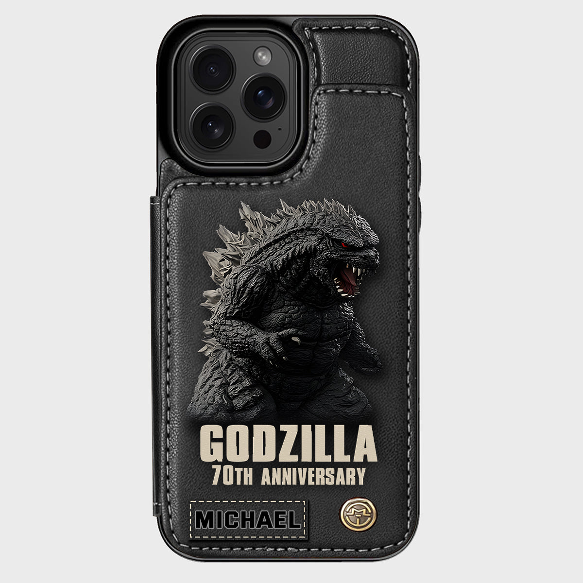 Monster 70th Anniversary Custom Name - Personalized Giant Monster Wallet Phone Case
