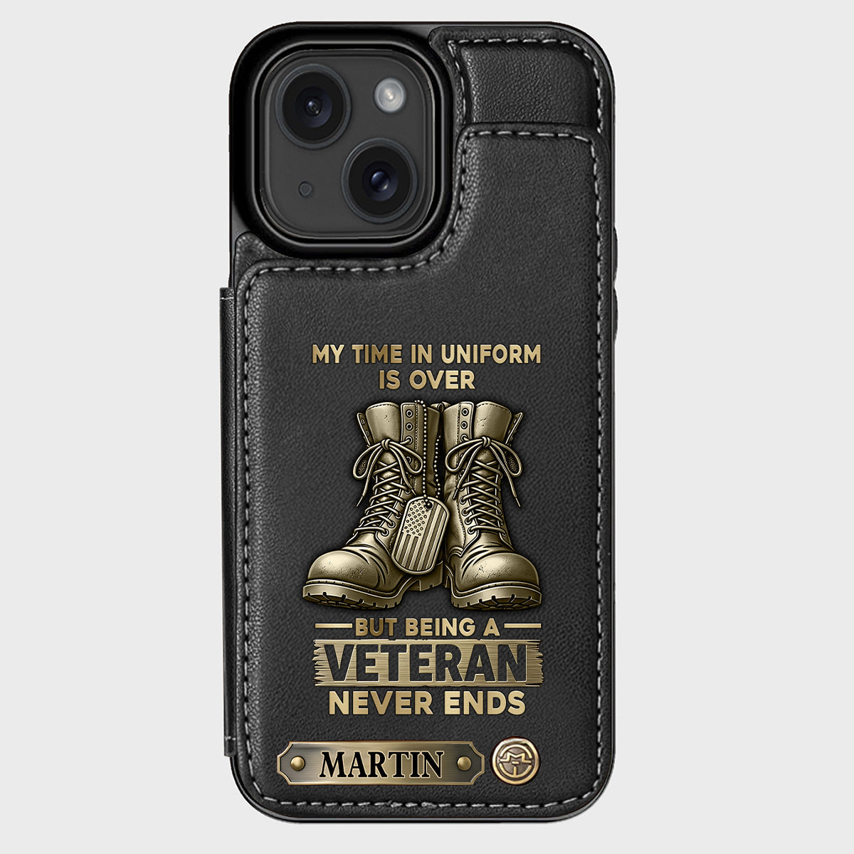 Proud Veteran - Personalized Veteran Wallet Phone Case