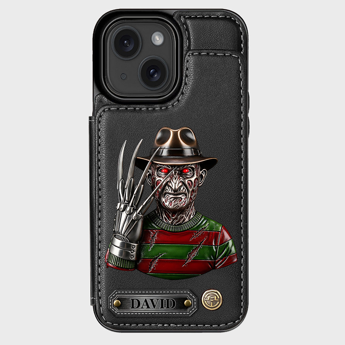 Scary Halloween - Personalized Horror Character Wallet Phone Case