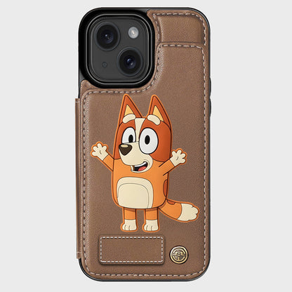 Blue Dog Custom Name - Personalized Blue Dog Wallet Phone Case