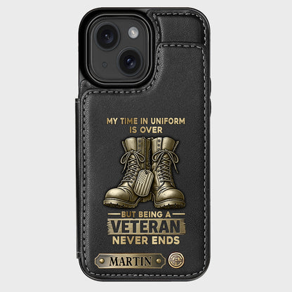 Proud Veteran - Personalized Veteran Wallet Phone Case