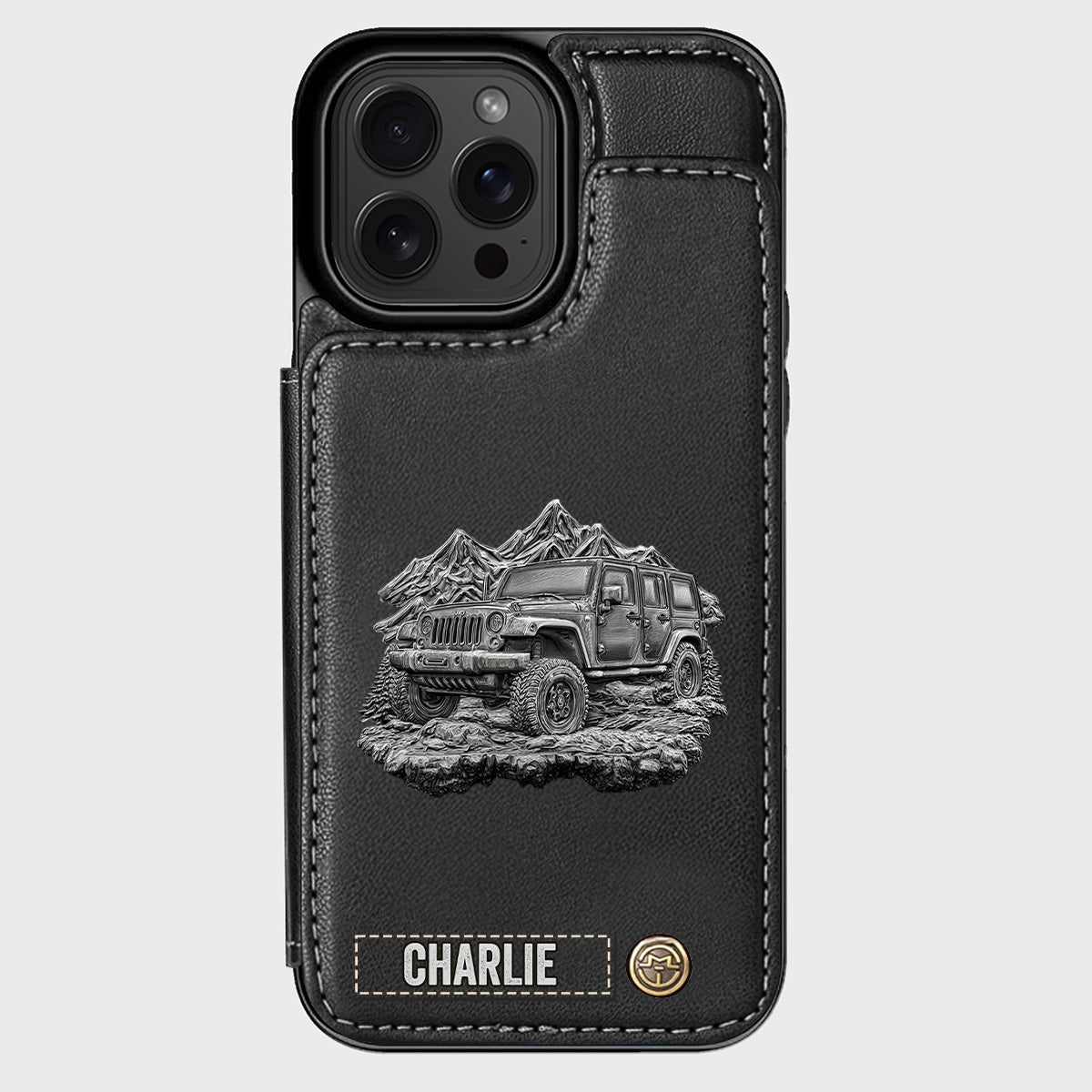 Metallic Off-Road Car - Personalized Car Wallet Phone Case
